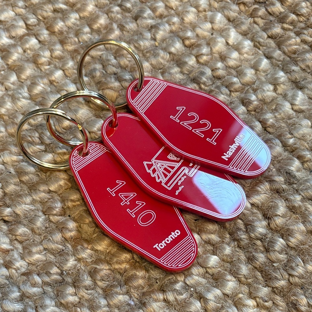 Heated Rivalry Red Keychain Set